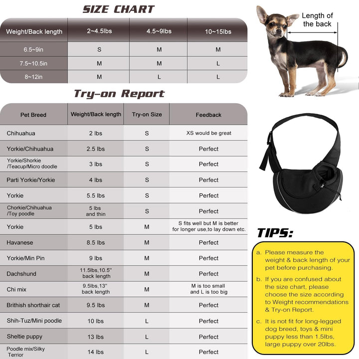 Pet Dog Sling Carrier Breathable Mesh Travel Safe Sling Bag Carrier for Dogs Cats