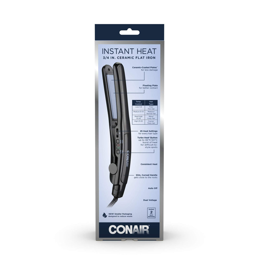 Instant Heat Ceramic Straightener 3/4, Corded Electric