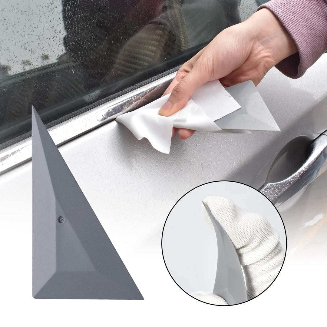 Window Tint Squeegee Corner Squeegee Card Scraper Window Tint Tools Vinyl Wrap Tool Kit Triangle Squeegee Tint kit for Car Wrapping Window Tinting Film Installation Application - 5Pcs Grey