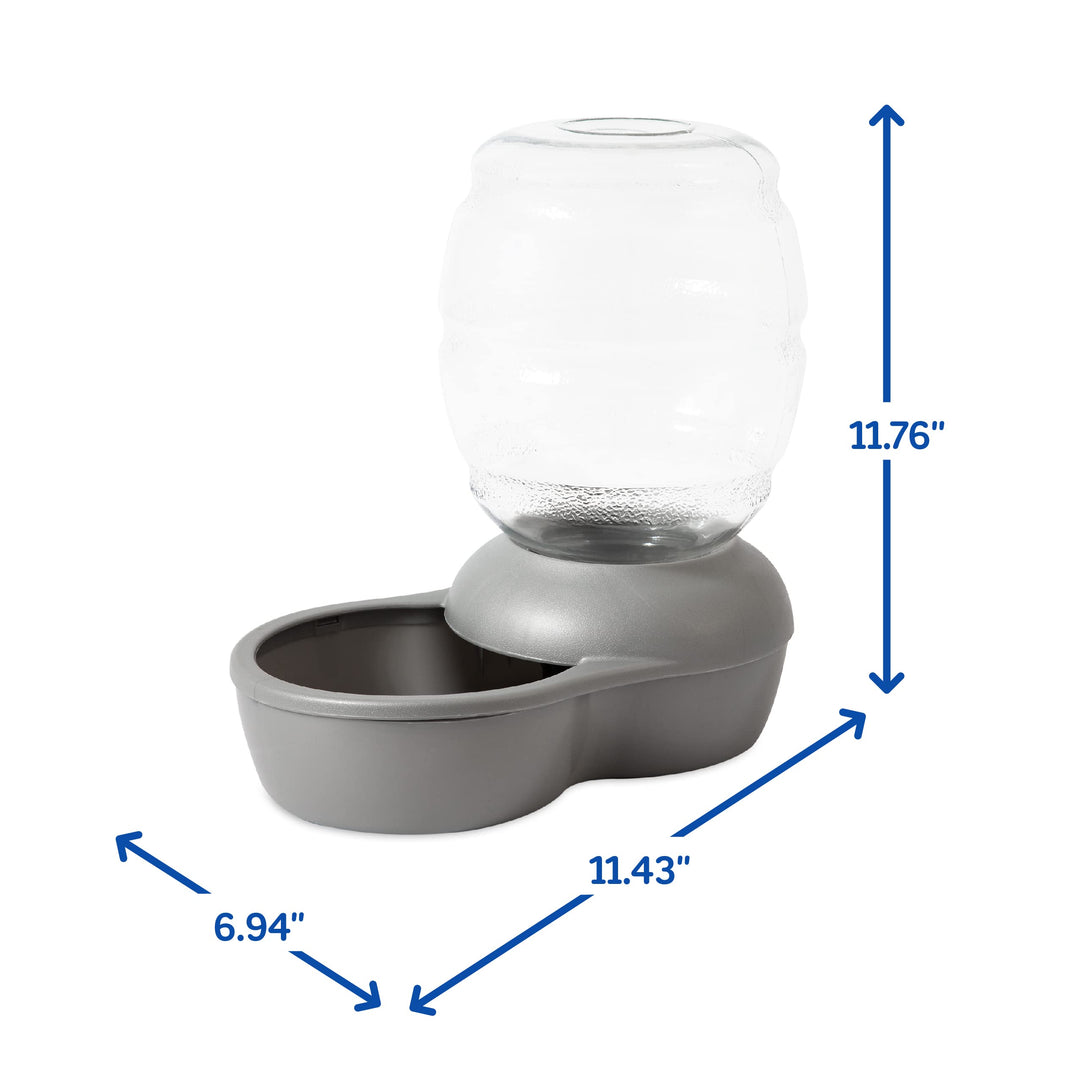 Replendish Automatic Gravity Waterer for Cats and Dogs, BPA-Free, No Batteries Required, Includes Charcoal Filter, 1 Gallon, Made in USA