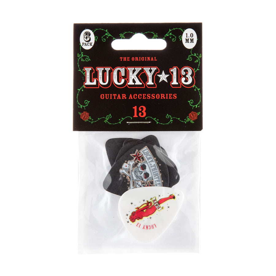 L13BP1.0 Lucky 13 Picks, Assorted, 1.0mm, 6/Player's Pack