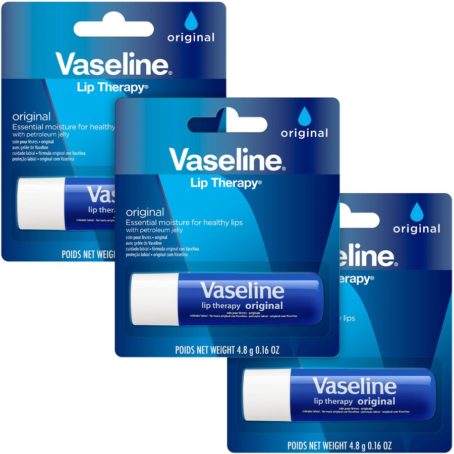 Lip Therapy Original | Lip Balm with Petroleum Jelly for Providing Your Lips with Ultimate Hydration and Essential Moisture to Treat Chapped, Dry, Peeling, or Cracked Lips; 0.16 Oz (3 Pack)…