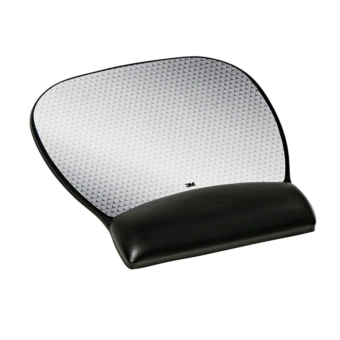 Precise Mouse Pad with Gel Wrist Rest, Soothing Gel Comfort with Durable, Easy to Clean Leatherette Cover, Optical Mouse Performance and Battery Saving Design, 9.2 x 8.7, Black (MW310LE)