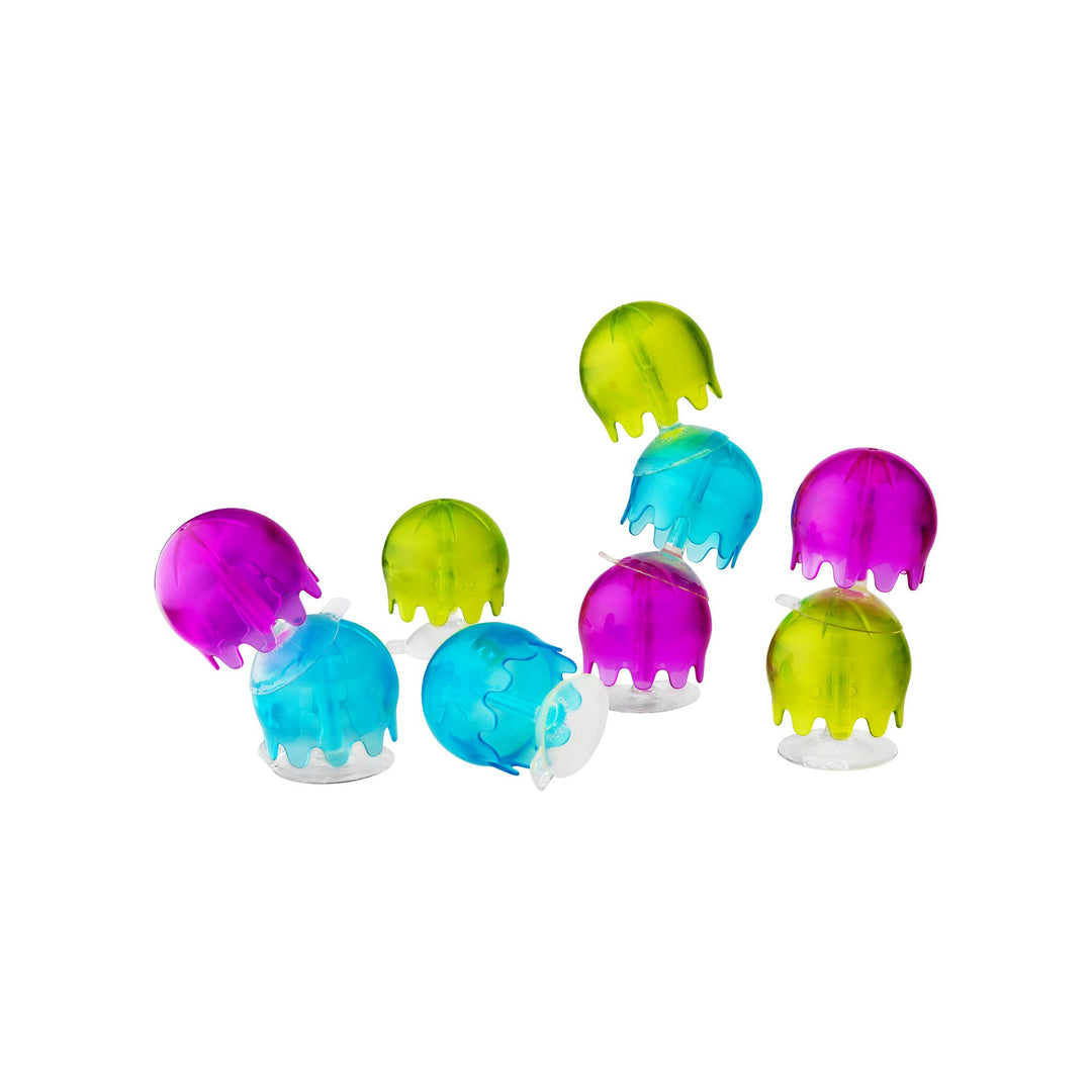 Jellies Suction Cup Bath Toys - Bathtub Baby Sensory Toys - Jellyfish Suction Toys for Bath Time - Multicolored - Baby and Toddler Bath Toys - 9 Count - Ages 12 Months and Up