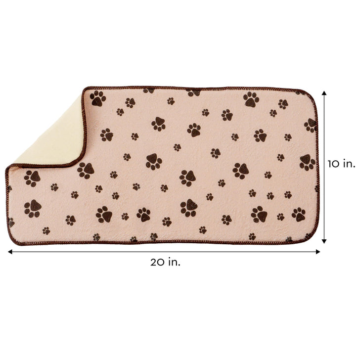 Microfiber Pet Bowl Feeding Mat, Anti-Skid and Absorbent, 10 Inch x 20 Inch