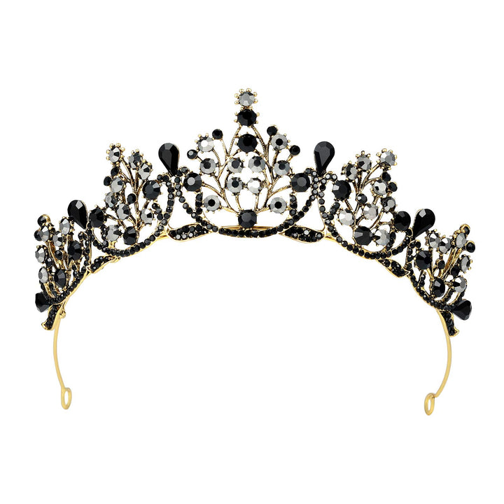 Black Crown for Women Baroque Queen Crown and Tiaras Princess Crown Gothic Crown Headpiece for Women Halloween Birthday