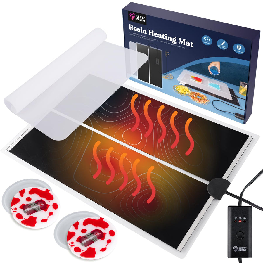Resin Heating Mat,Faster Curing Machine for Resin with Silicone Mat,Lightweight Quick Resin Dryer Mat,Easy to Use,Resin Supplies for Epoxy Resin,Resin Molds