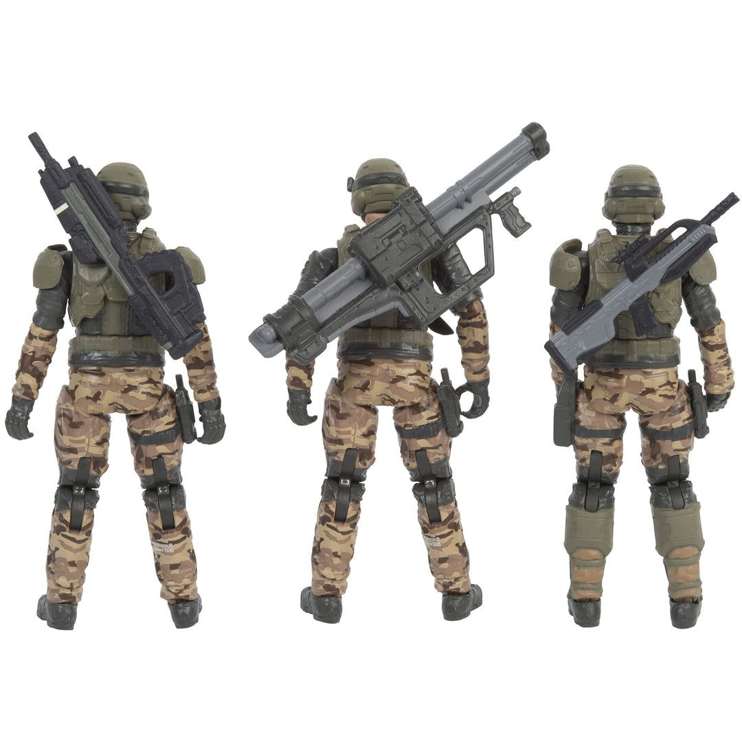 4” 3 Figure Pack Assortment - UNSC Marines with Weapons Fans - Build Your Universe - Amazon Exclusive