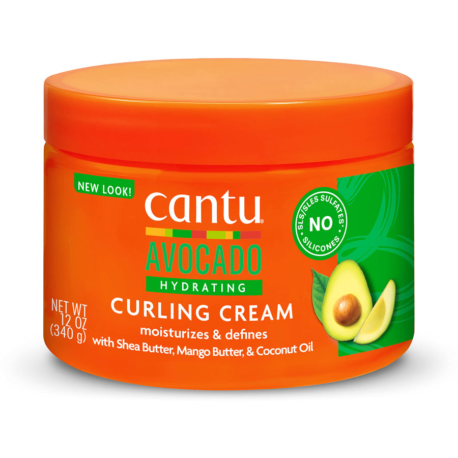 Avocado Silicone-Free Hydrating Curling Hair Styling Cream with Shea Butter, 12 Ounce (Packaging May Vary)