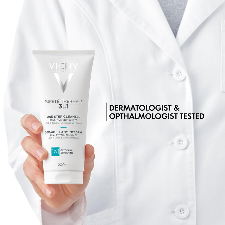 Pureté Thermale One Step Cleanser | Face Wash + Toner + Makeup Remover | No Rinse Required | Gentle Eye Makeup Remover | Suitable For Sensitive Skin & Contact Lenses | Non-Oily | Alcohol Free