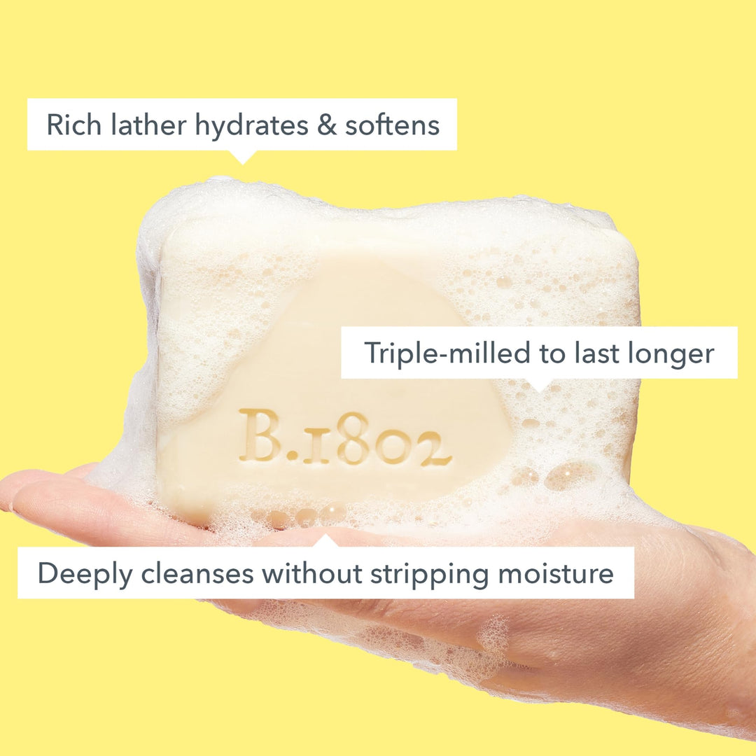 Goat Milk Body Soap Bar, Honey & Orange Blossom - Scented - 9 oz - Nourishes, Moisturizes & Hydrates - 100% Vegetable Soap with Lactic Acid - Good for Sensitive Skin - Cruelty Free