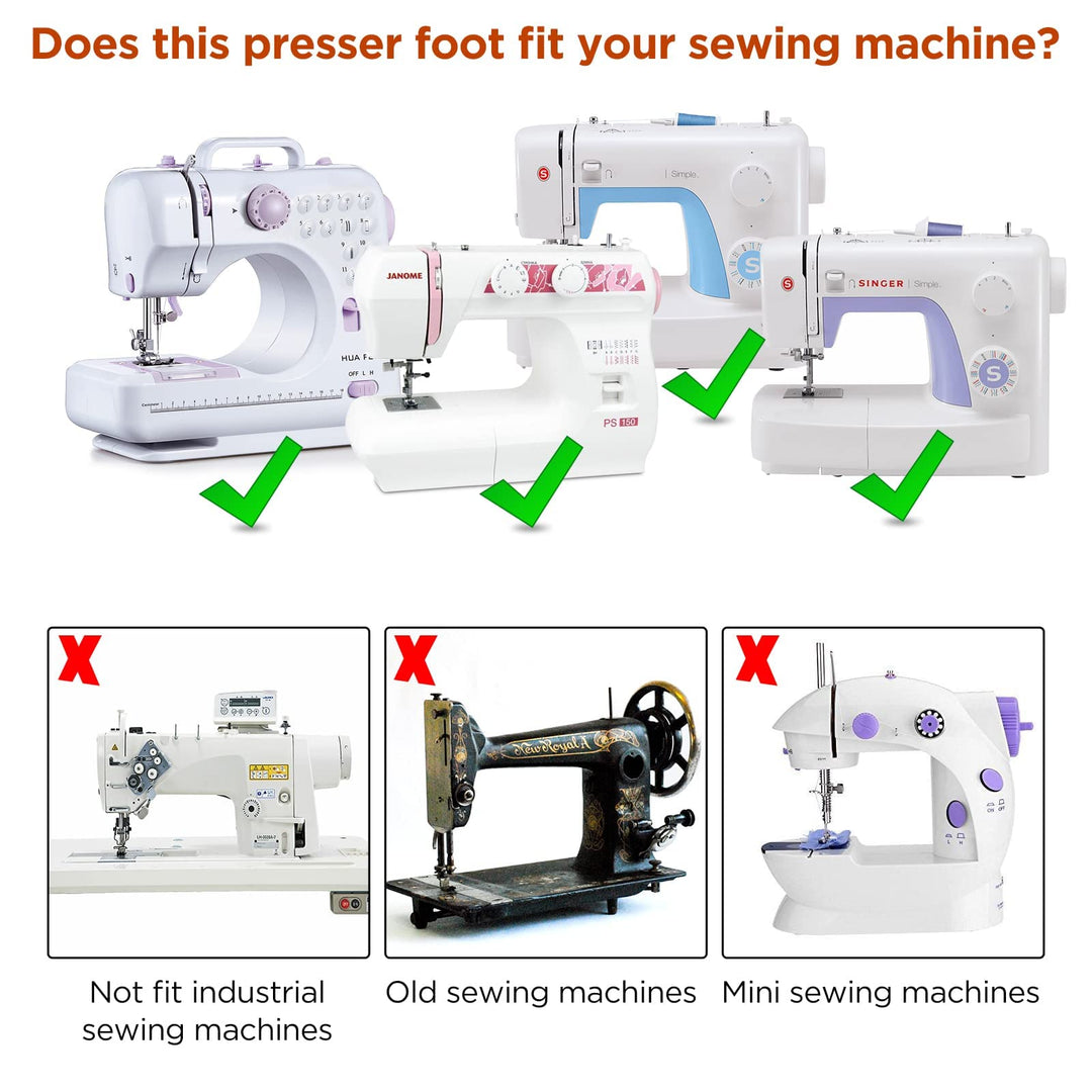 Side Cutter Sewing Machine Presser Foot Feet Attachment Accessory for All Low Shank Singer Janome Brother, Overlock Machine Presser Foot