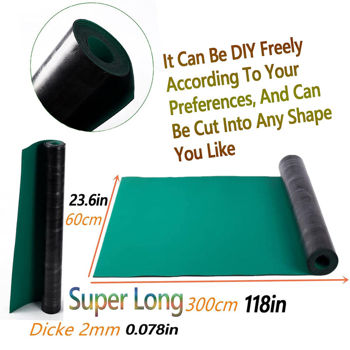 Large Anti-Static Rubber Bench Mat for Electronic Repairs Heat Resistant ESD Soldering Desk Kit and Floor Mat for PC Building