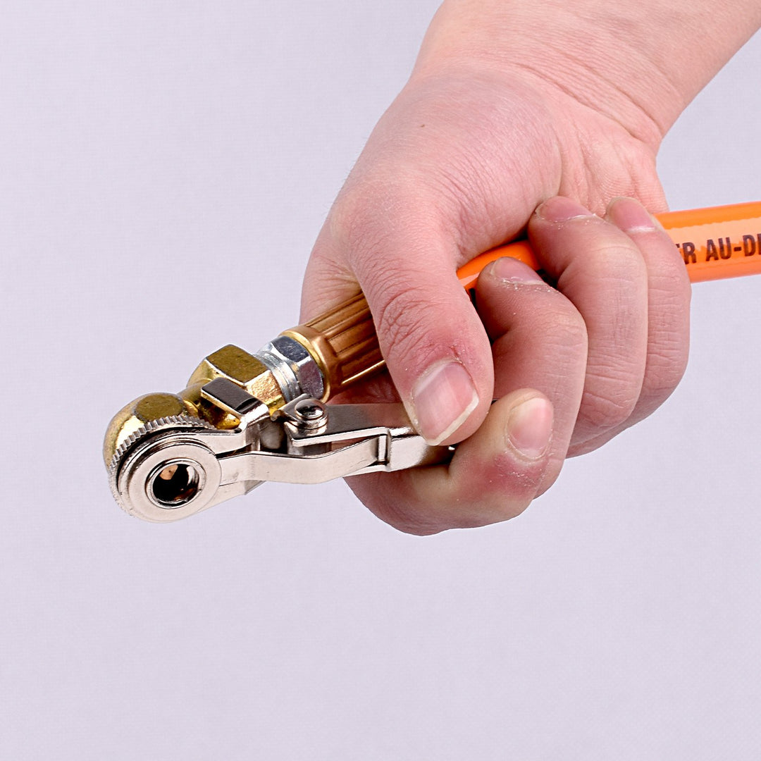 1/4 NPT Ball Foot Air Chuck with Clip, Truck Auto Car Tire Hose Tool,Clip-on Ball Foot Air Chuck, 1/4 Female Thread