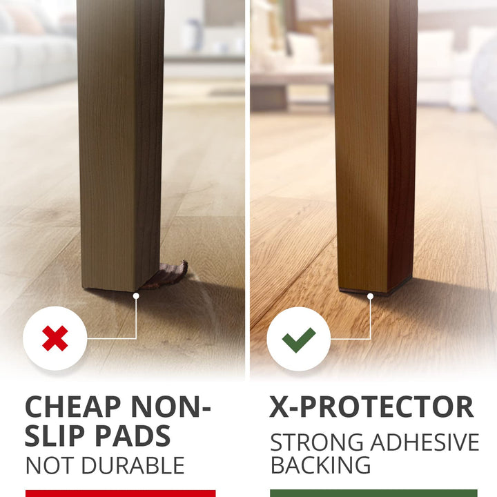 Non Slip Furniture Pads 8 pcs 1 1/2 - Premium Furniture Grippers! Self-Adhesive Rubber Feet Furniture Feet - Ideal Non Skid Furniture Pad Floor Protectors - Keep Furniture in Place!