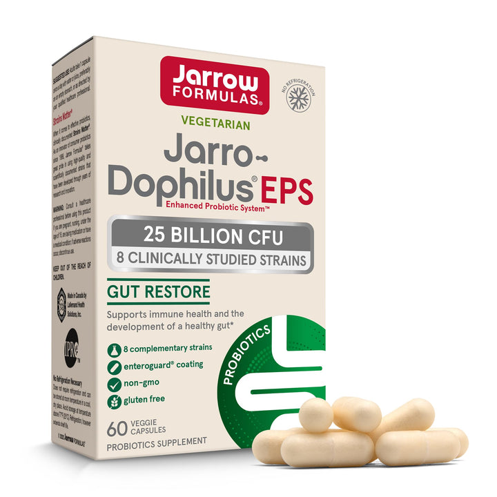 Probiotics for Women and Men Digestive Health - Probiotic Nutritional Supplements, Gut Health, 25 Billion CFU, Jarro-Dophilus, 60 Capsules, 60 Day Supply