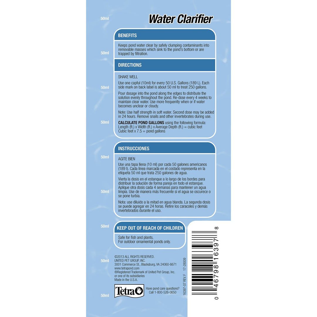 Pond Water Clarifier, 16.9 Ounces, Treats 2, 500 Gallons