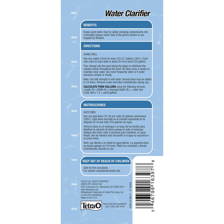 Pond Water Clarifier, 16.9 Ounces, Treats 2, 500 Gallons