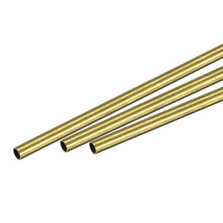 Brass Round Tube 3.5mm OD 0.25mm Wall Thickness 300mm Length Pipe Tubing 3 Pcs