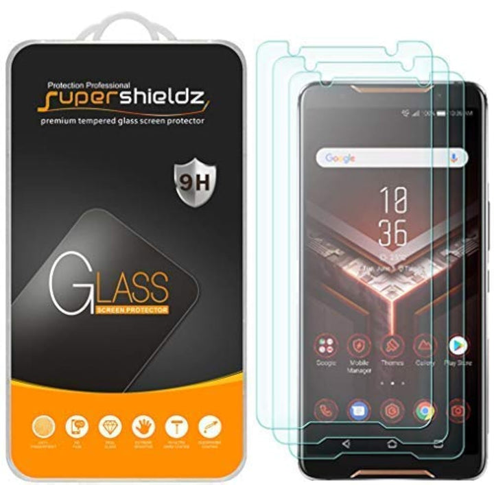 (3 Pack) Designed for Asus Rog Phone Tempered Glass Screen Protector, Anti Scratch, Bubble Free