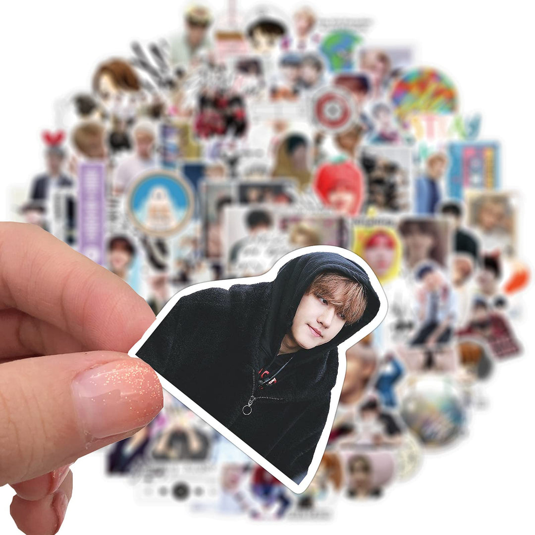 Stray Kids Cute Kpop Stickers Waterproof 100pcs, Korean Singer Stickers for Teens Laptop Luggage Travel Case Phone Water Bottles Car Scrapbook Bike Guitar Bumper