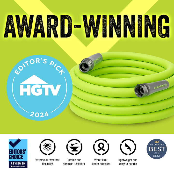 Garden Hose 5/8 in. x 50 ft, Heavy Duty, Lightweight, Durable, ZillaGreen - HFZG550YW-E