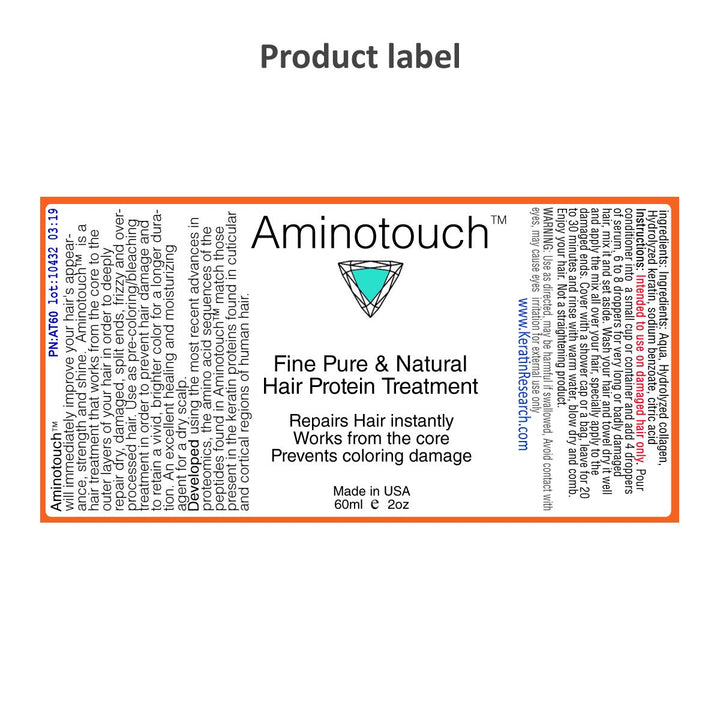 Aminotouch Natural Pure Protein Treatment - Collagen and Keratin Rescue Shot for Long Hair Growth, Damage Repair, Split Ends Prevention, and Hair Strengthening