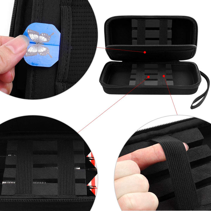 Dart Case for 6 Steel Tip and Soft Tip Darts, Dart Carrying Storage Holder Fits for Dart Tips, Shafts and Flights (Box Only)