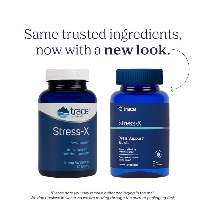Stress-X - Dietary Supplement with Dietary Fiber & - Magnesium Supplement for Sleep Health Support - Formula with Vitamins A, B12, D & More - 60 Tablets (30 Servings)