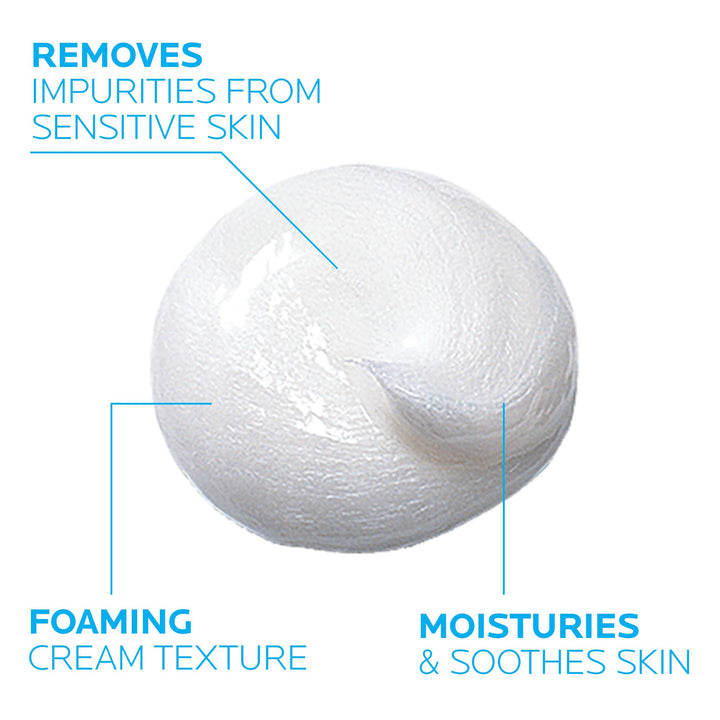 Toleriane Purifying Foaming Cream Cleanser for Oily Skin, Daily Face Wash with Ceramides and Niacinamide, Oil-Free, Fragrance Free
