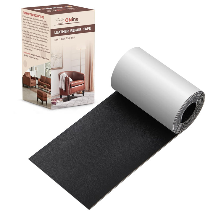 Leather Repair Patch,Leather Repair Tape, 3 x 60 inches Leather Repair Patch for Furniture,Vinyl Repair kit,Leather Couch Patch,for Sofas, Furniture, car Seats, Office Chairs(Caramel)