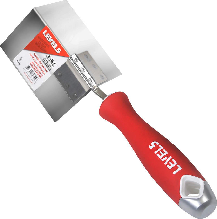Outside Corner Knife, 4x3.5 - | Pro-Grade | Metal Hammer End | Drywall Gyprock Plasterboard Sheetrock | 5-320