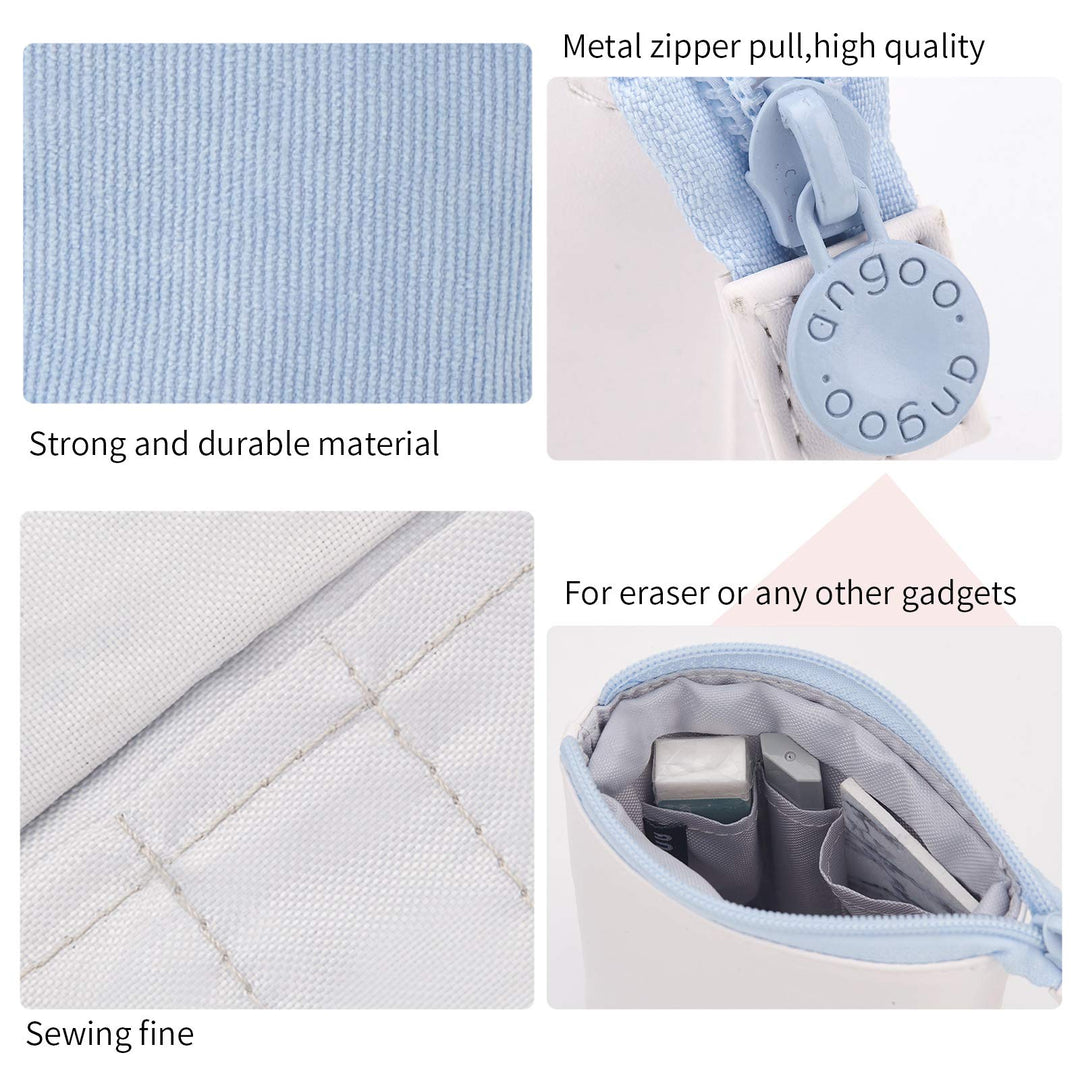 Pencil Case Standing Stationery Bag telescopic Pen Pouch Holder School College office Organizer for Girls Women Adults