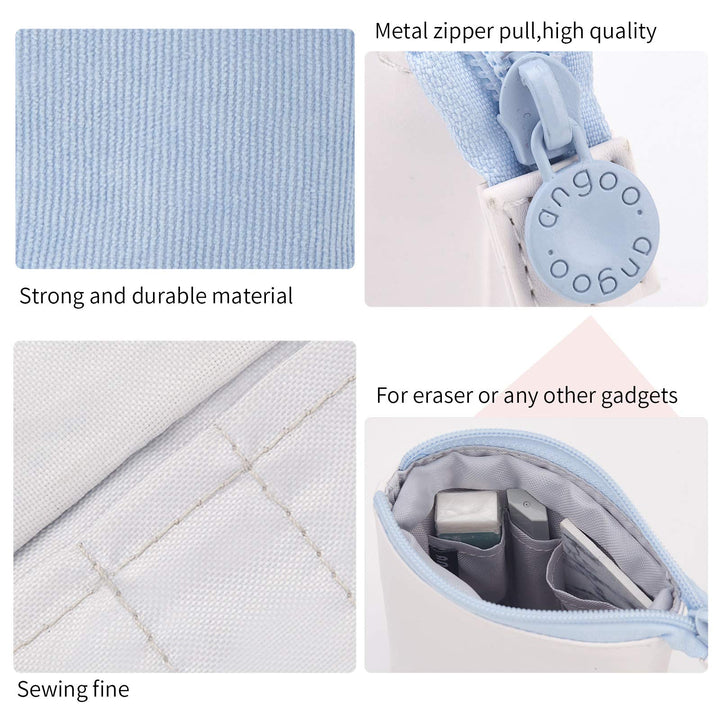 Pencil Case Standing Stationery Bag telescopic Pen Pouch Holder School College office Organizer for Girls Women Adults