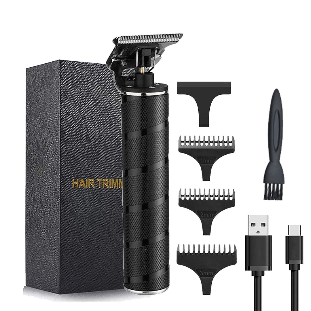 USB Rechargeable Professional Hair Clipper,Hair Trimmer for Men,Gominyouf Cordless Beard Shaver Precision Trimmer with Metal Waterproof Body (Black)