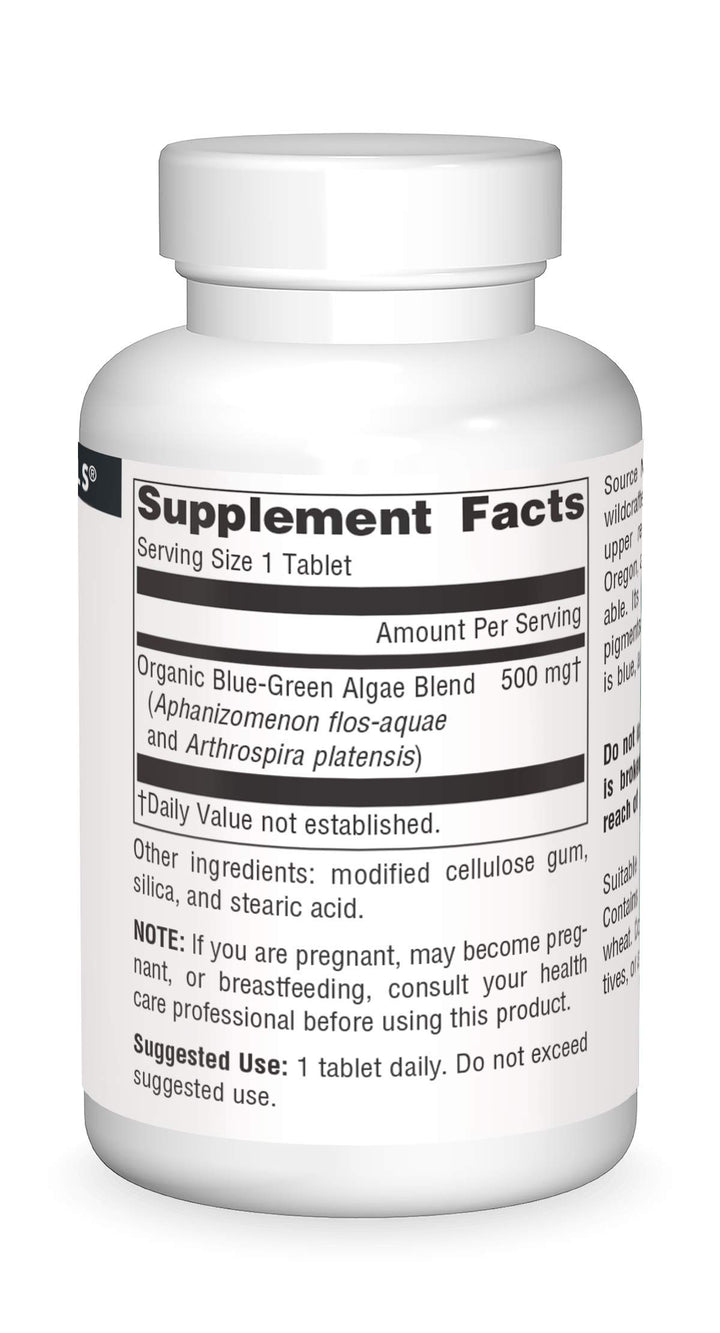 Blue Green Algae from Klamath Lake - Algae Superfood Supplement, 500 mg - 100 Tablets