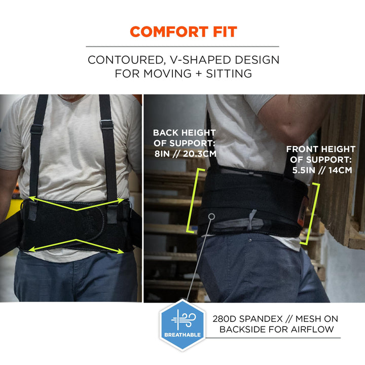 ProFlex 1100SF Standard Back Support, Small, Black