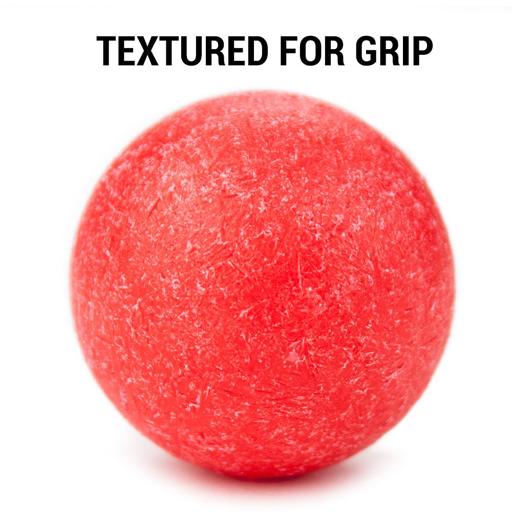 12 Pack of Red Textured Foosballs for Standard Foosball Tables & Classic Tabletop Soccer Game Balls