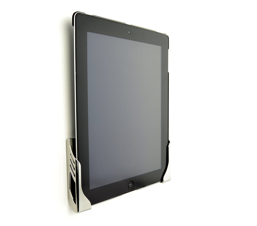 Koala Tablet Wall Mount Universal, Damage-Free Adhesive Wall Dock for iPads, Tablets, Smartphones, and eReaders (Chrome-Plated Plastic)