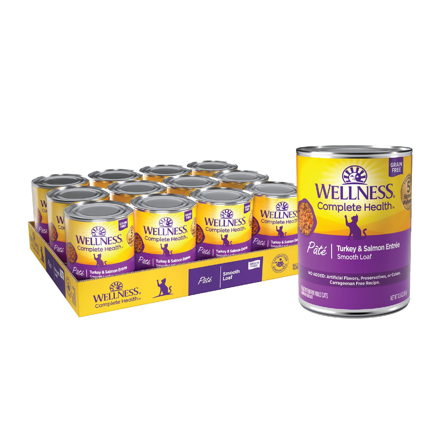 Complete Health Pate Adult Wet Cat Food, Natural, Protein-Rich, Grain Free, 12.5 Ounce, 12 Pack, (Turkey & Salmon)