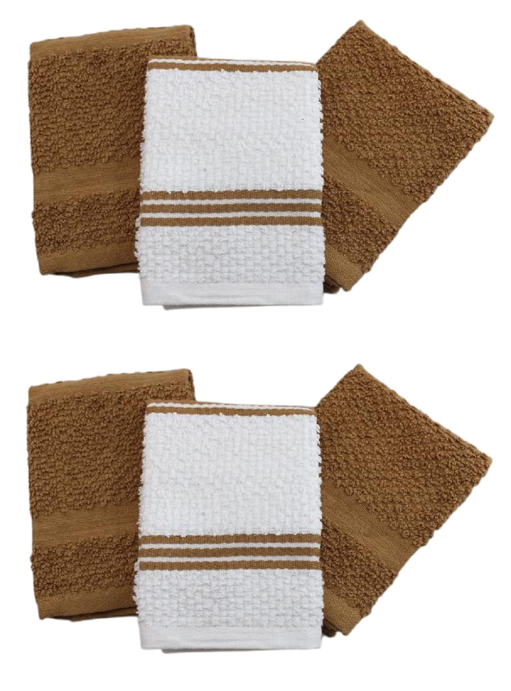Kitchen Dish Cloths Bar Mops Towels Pack of 6 Towels 12 x 12 Inches, 100% Cotton Super Absorbent Green Bar Towels, Multi-Purpose Cleaning Towels for Home and Kitchen Bars (Blue)
