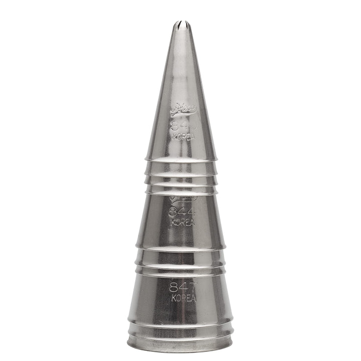 850 - 10 Piece Closed Star Tube Set, Stainless Steel Pastry Tips, Sizes 0 - 9