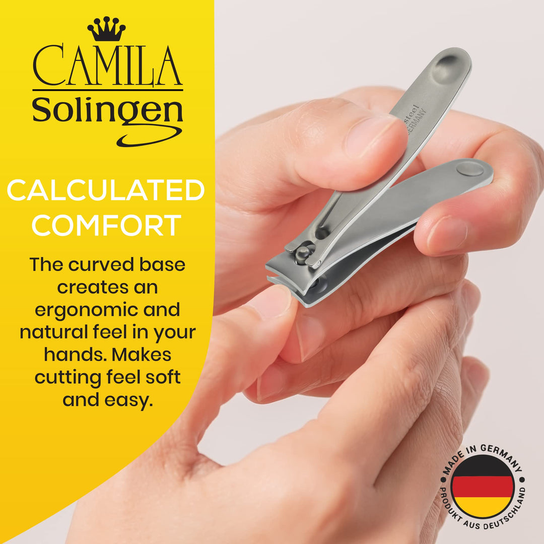 CS15 3 Fingernail Clipper and Toenail Clipper for Manicure and Pedicure - Professional Nail Clippers with Precision Super Sharp Blades - German Stainless Steel Cuticle Trimmer