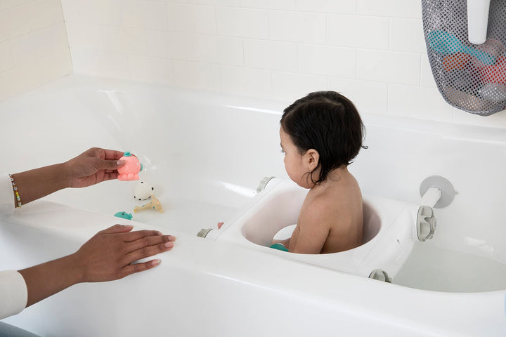 Baby Basics™ Bath Seat, Award Winning Brand, Provides Support and Balance for Sit-Up Bathing, Includes Strong and Secure Suction Cup System, Drain Holes for Easy Clean Up, 0560 DS, White