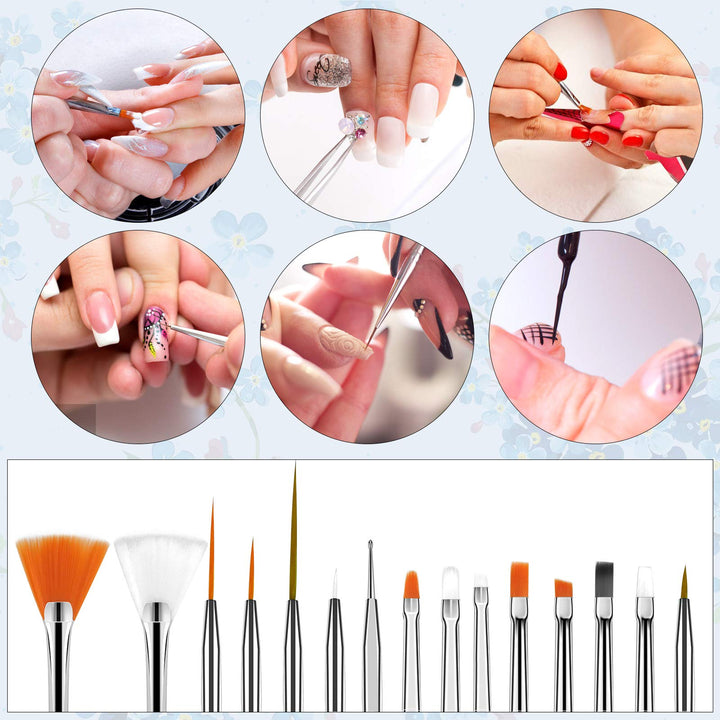 Saviland Builder Gel for Nails Kit - Nail Extension Gel Kit Nail Strengthen Nail Art Manicure Set with 36pcs Nail Powder, 15pcs Acrylic Nail Brush & 100 pcs Nail Forms for Nails