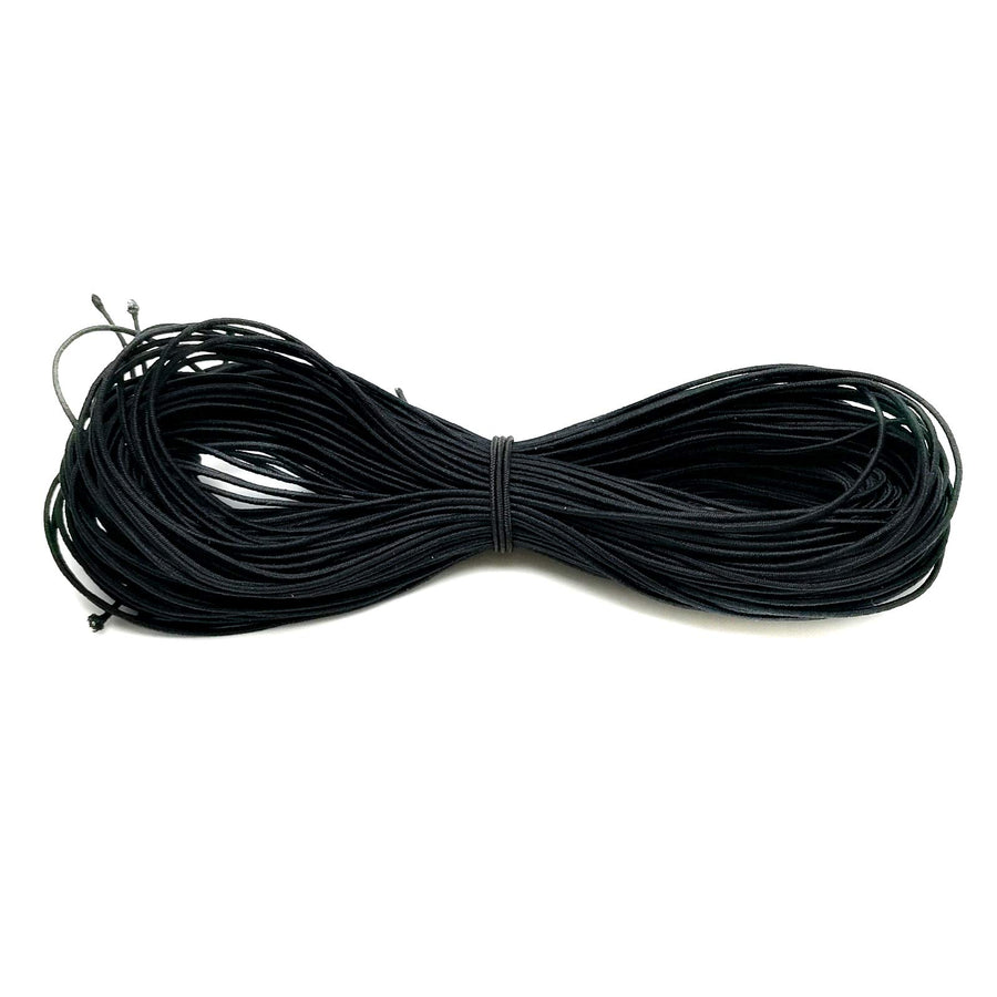 Amaney 0.8mm Black Elastic Cord Beading Threads Stretch String Fabric Crafting Cords for Jewelry Making 20m