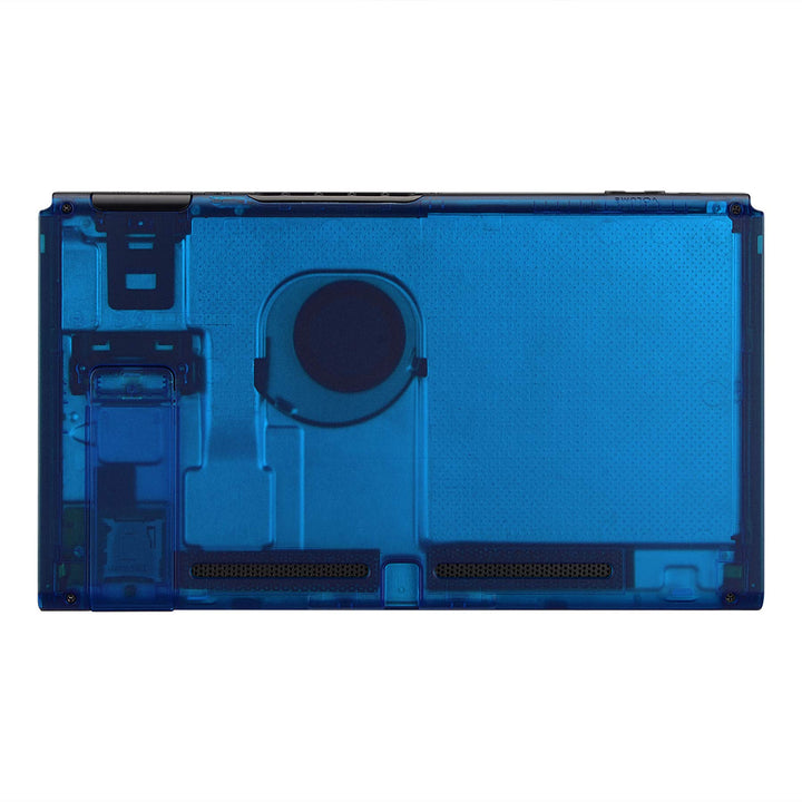 Transparent Clear Blue Console Back Plate DIY Replacement Housing Shell Case for Nintendo Switch Console with Kickstand – JoyCon Shell NOT Included