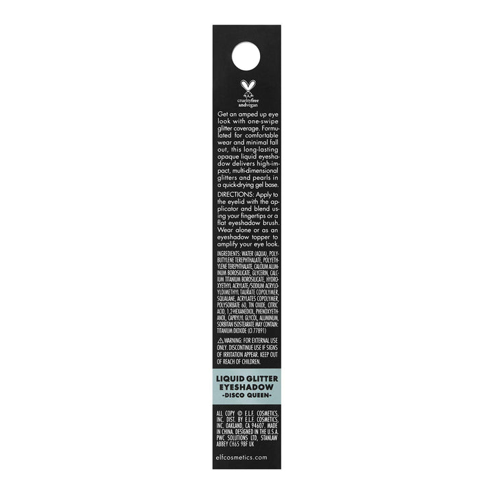 , Liquid Glitter Eyeshadow, Long Lasting, Quick-Drying, Opaque, Gel-Based Formula, Creates High-Impact, Multi-Dimensional Eye Looks, Disco Queen, 0.10 Fl Oz