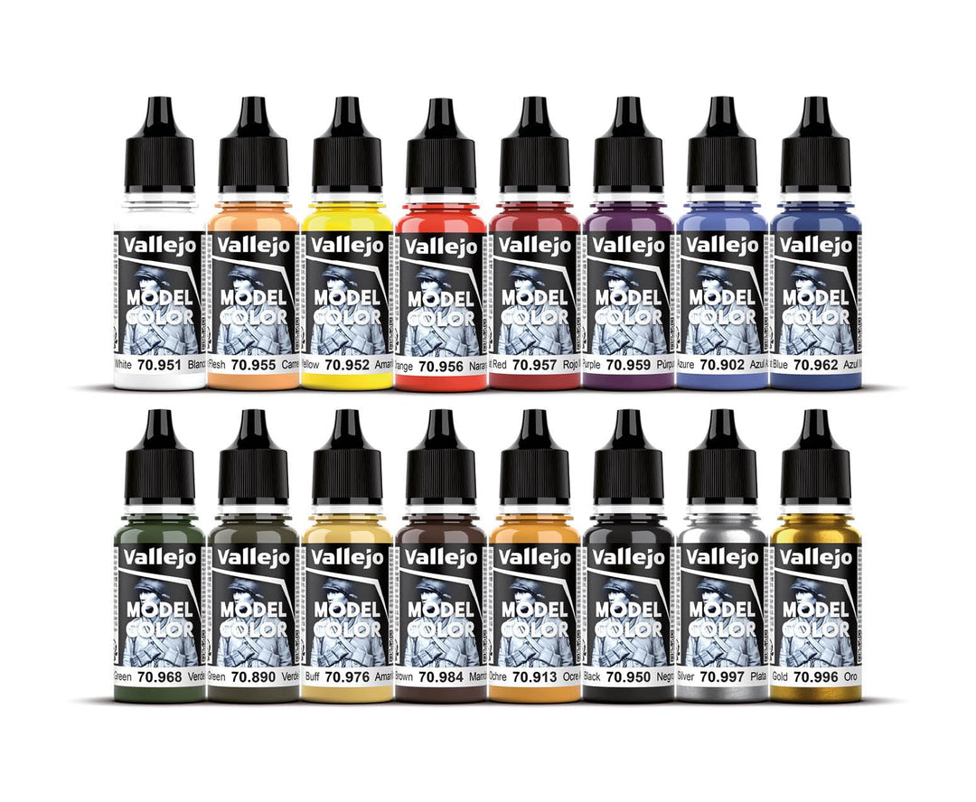 Basic USA Acrylic Colors Paint Set, 17ml, Assorted Colors, 0.57 Fl Oz (Pack of 16)