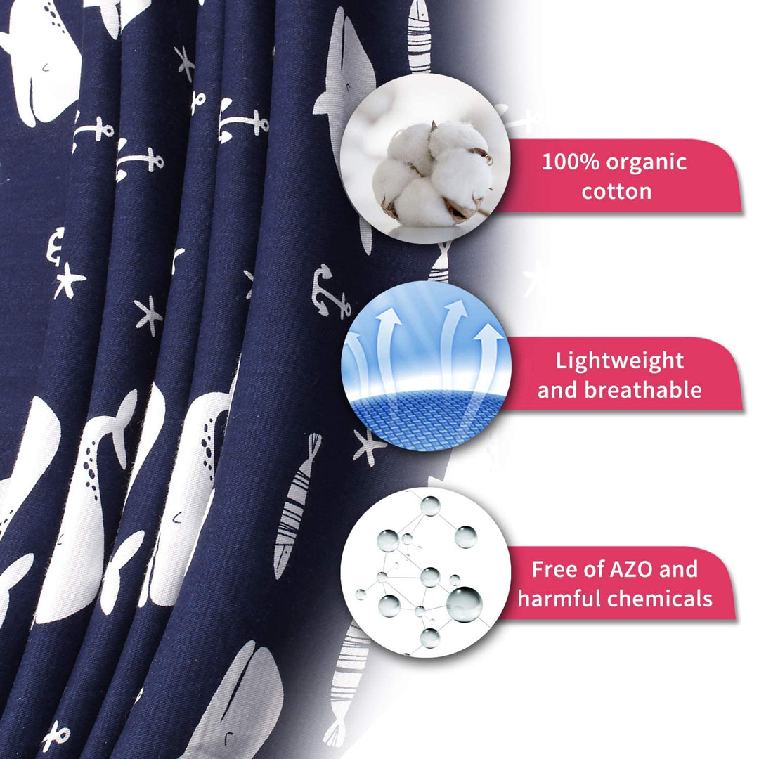 Nursing Cover for Mom Breastfeeding, Baby Privacy Nursing Covers Up Breathable Cotton with Ajustable Hoop for Mother(Blue)